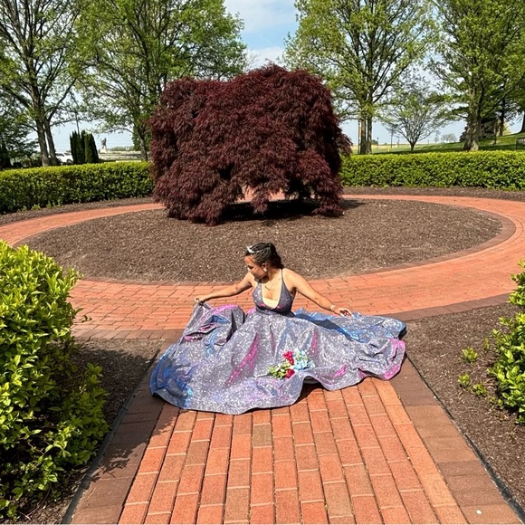 Custom made Prom Dress, size 2 - Picture 3 of 4